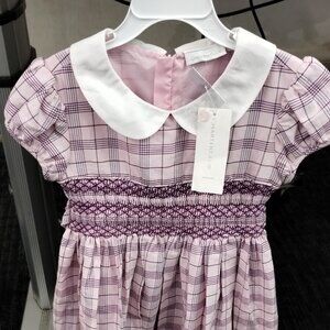 Pink Plaid Dress  Brand New With Tags.  Size 5